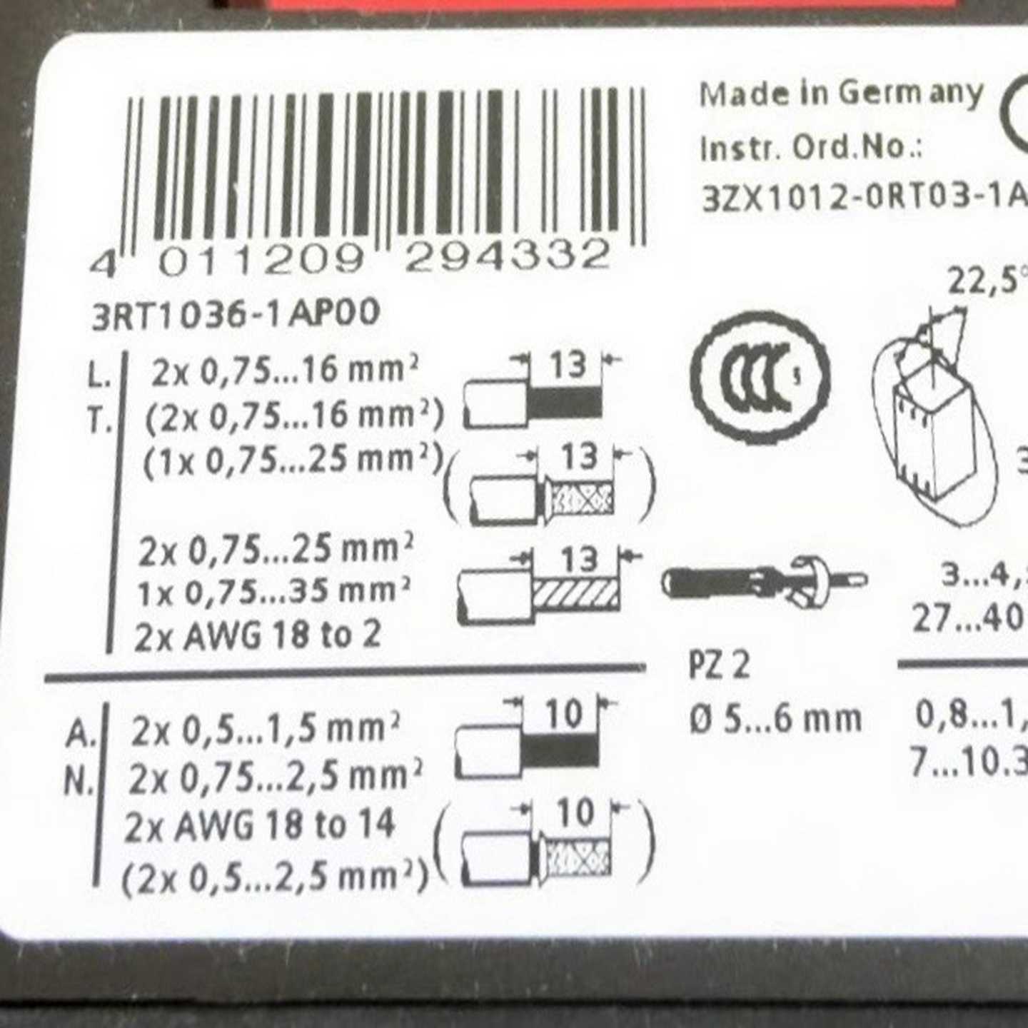 【议价】接触器3RT1036-1AP00适用