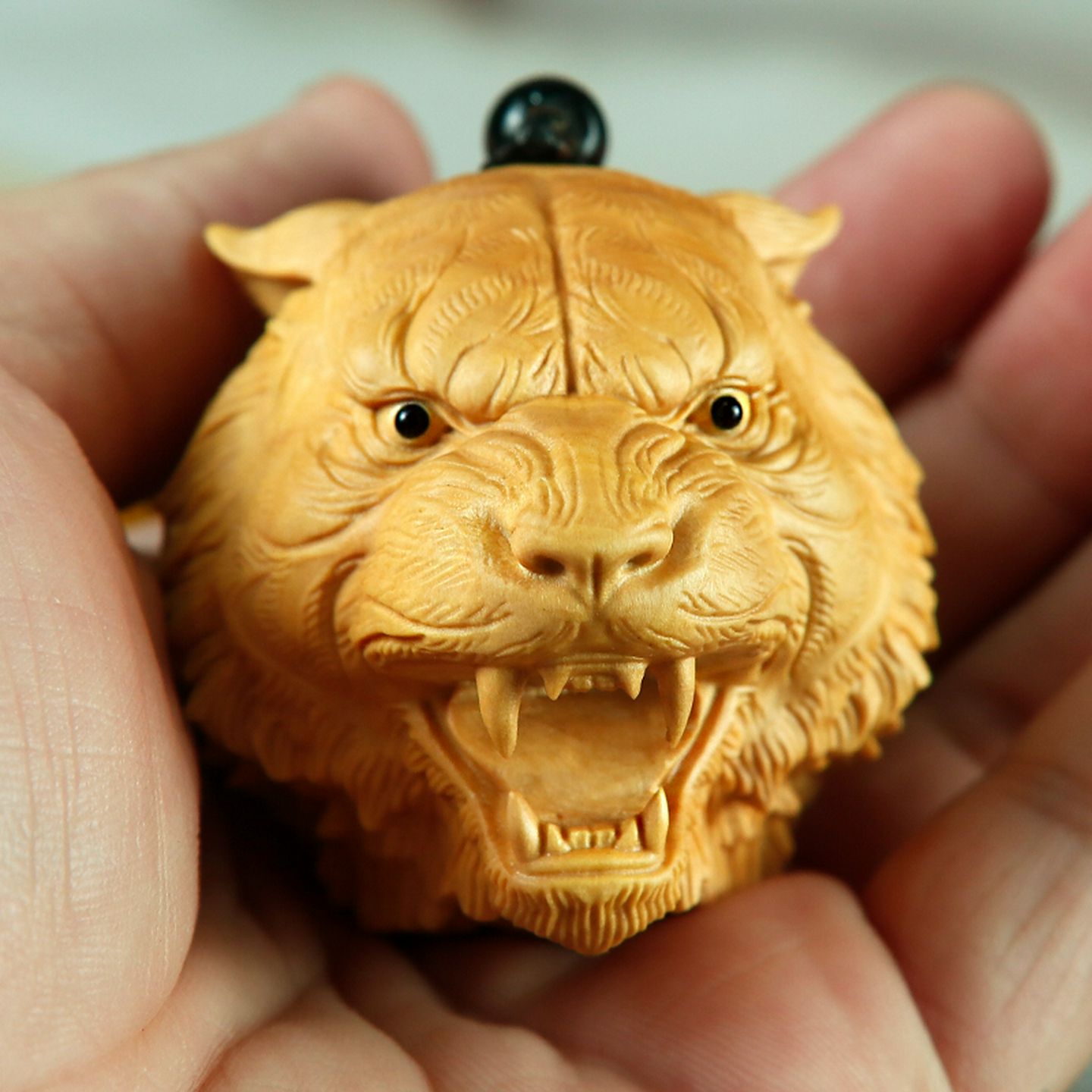 黄杨木雕刻老虎挂件木质生肖动物摆件男士手把件随身把玩虎虎生威