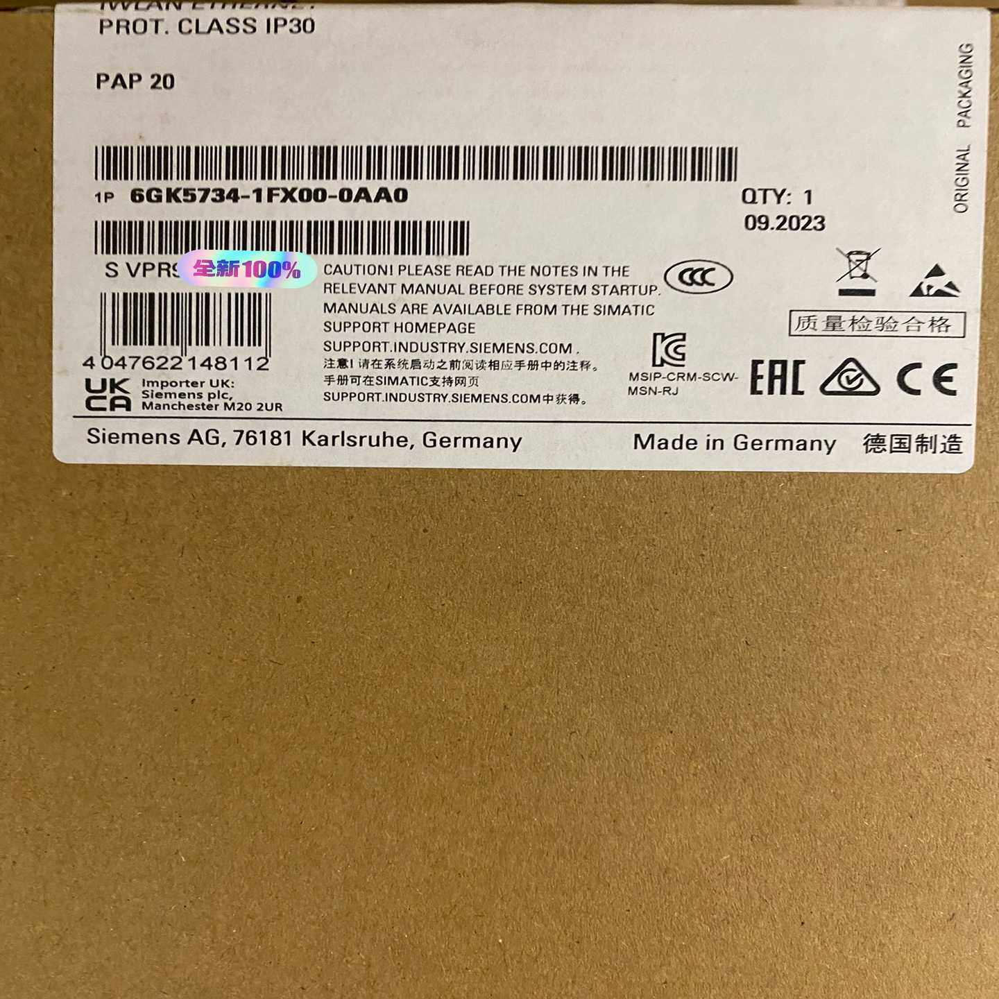 6GK5734-1FX00-0AA0W734-1交换询价