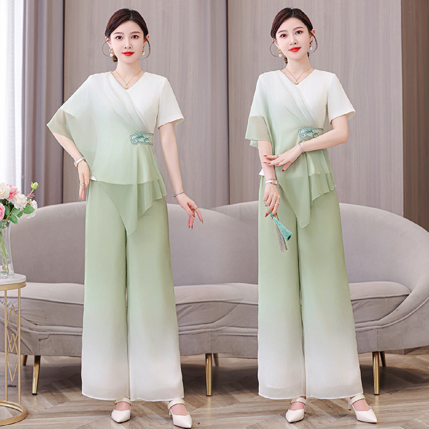 2025夏季新款美容师采耳师制服养生会所技师工作服套装女足疗工衣