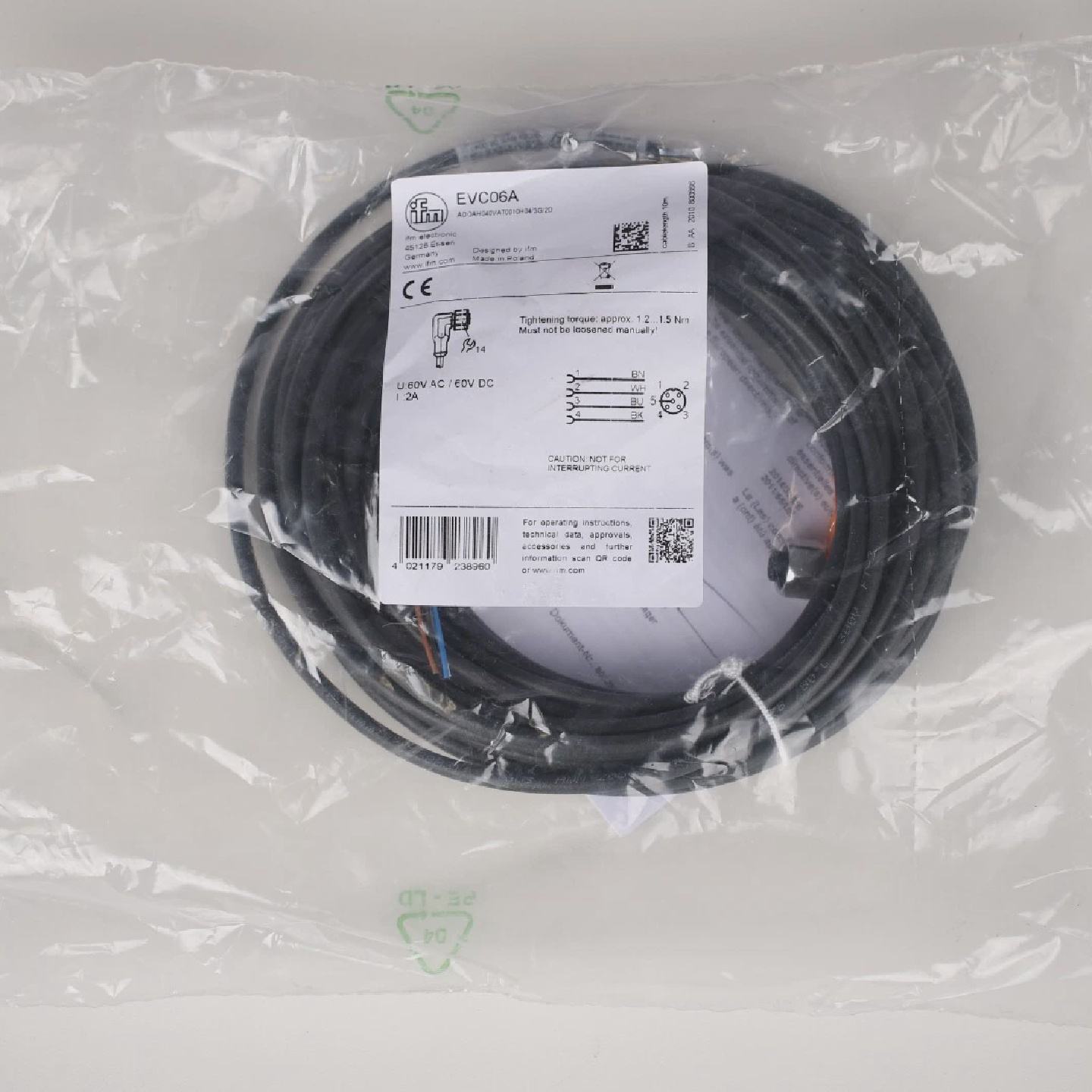 IFM ELECTRONIC EVC06A ADOAH040VAT0010H043G2D 4X BUNDLE CONNE - 实物图