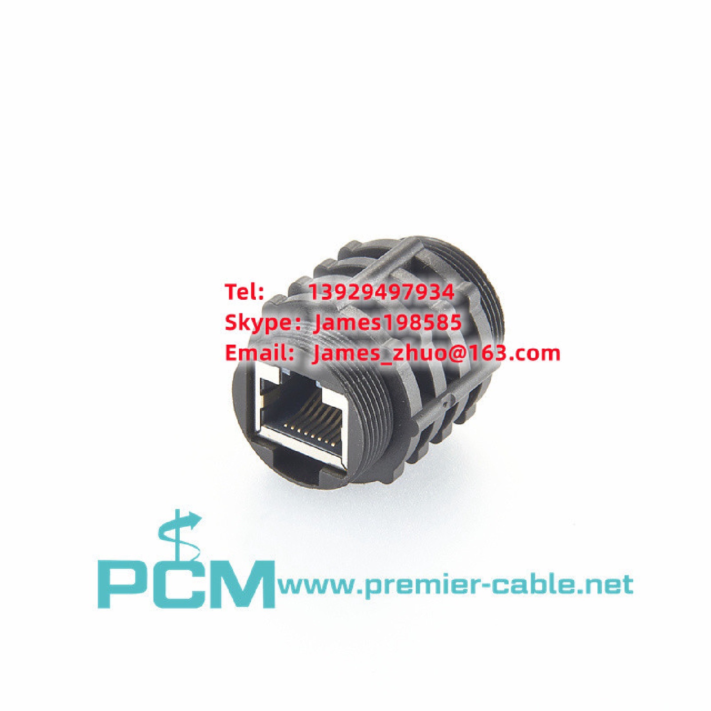 防水RJ45连接器IP67Cat6/Cat5E带屏蔽户外以太网LAN电缆扩展器母