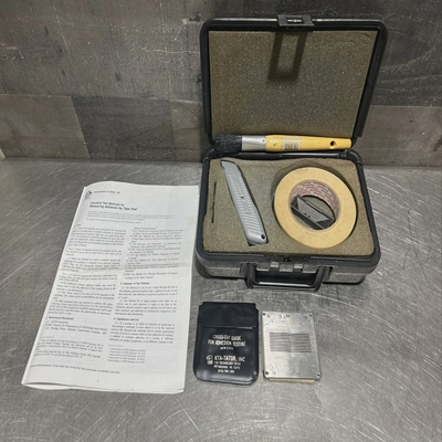 KTA-TATOR交叉切割指南套件用于粘附测试。剩余物