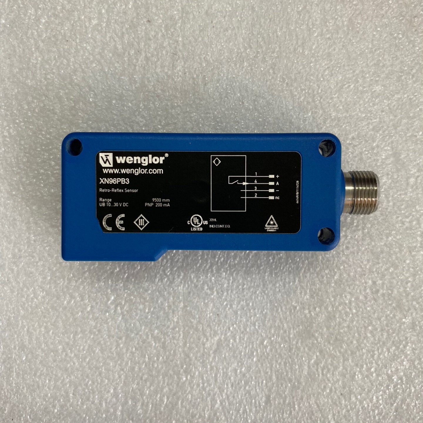 威格勒反射光电传感器，型号XN96PB3，实物图拍摄，功能包【博航