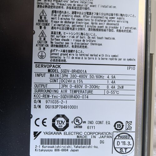询-安川伺服驱动器SGDV8R4D01A400V三相交流电