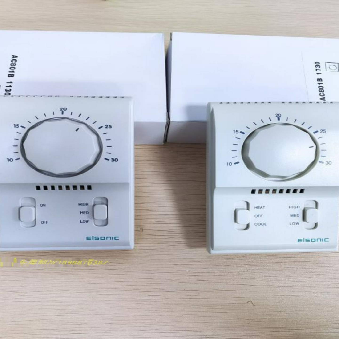 议价-现货elsonic亿林AC801B1130单冷中央空调温控器机械式三