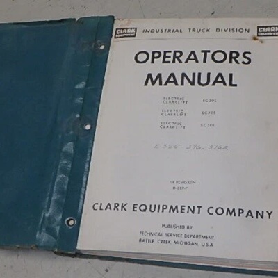 CLARK EC30E EC40E EC50E FORK LIFT TRUCK OPERATORS  TRBL SHOO