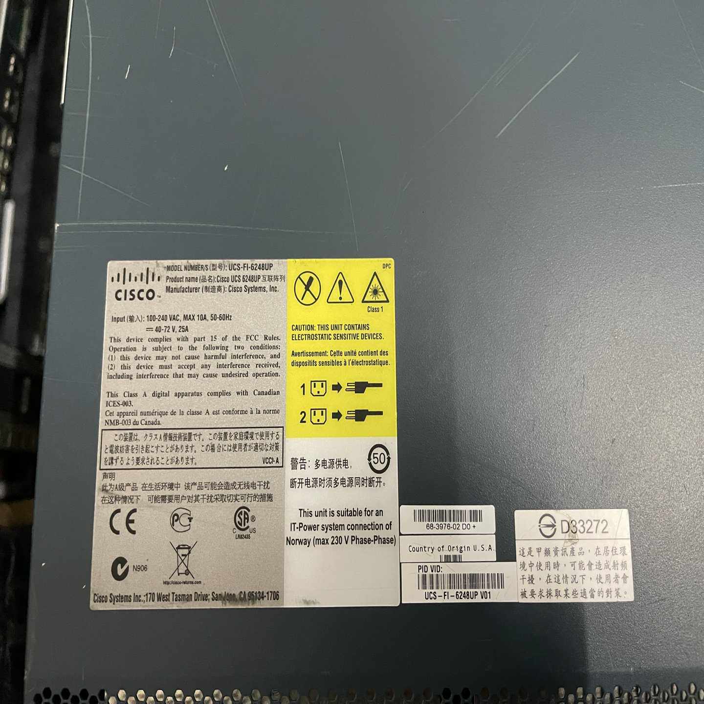 思科万兆交换机 WS-C3850-24XS-S 二手现货 测