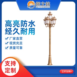 复古庭院灯3米室外花园别墅小区高杆景观 路灯led家用户外防水欧式