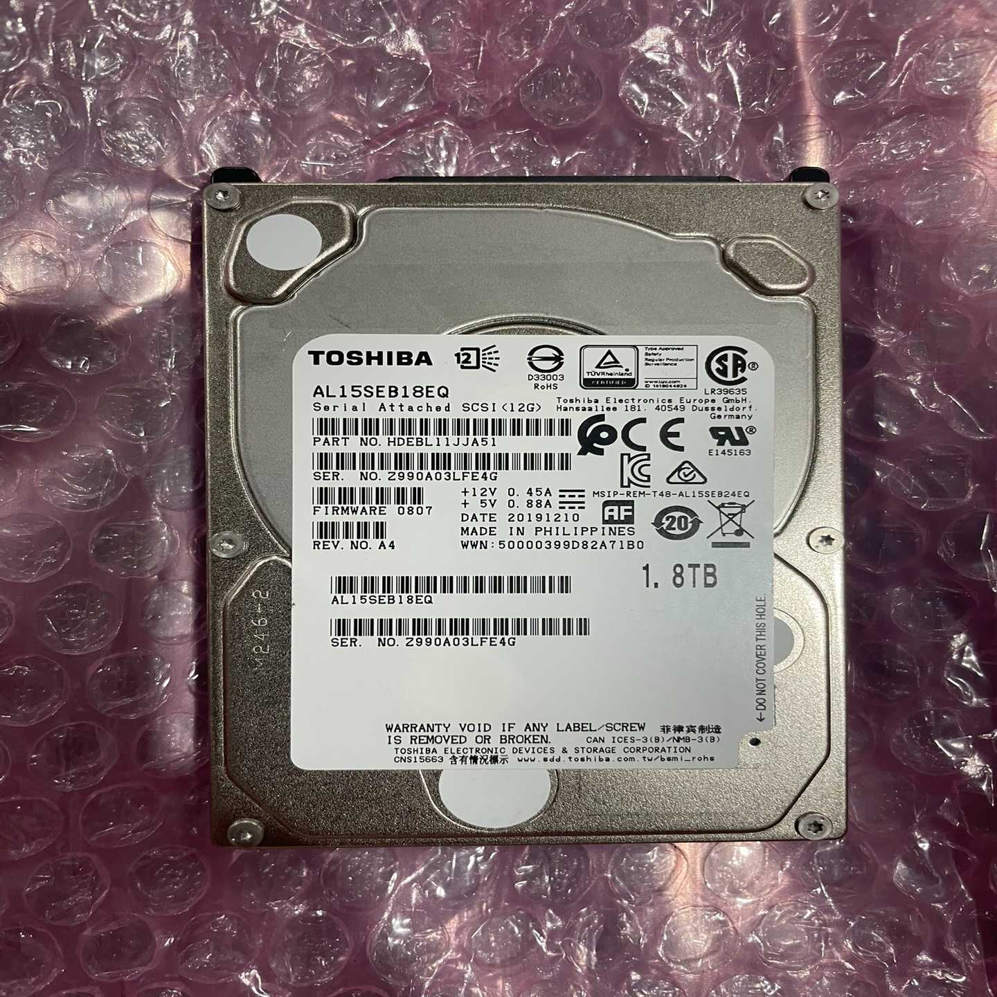 TOSHIBA AL15SEB18EQ 12G SAS1.8