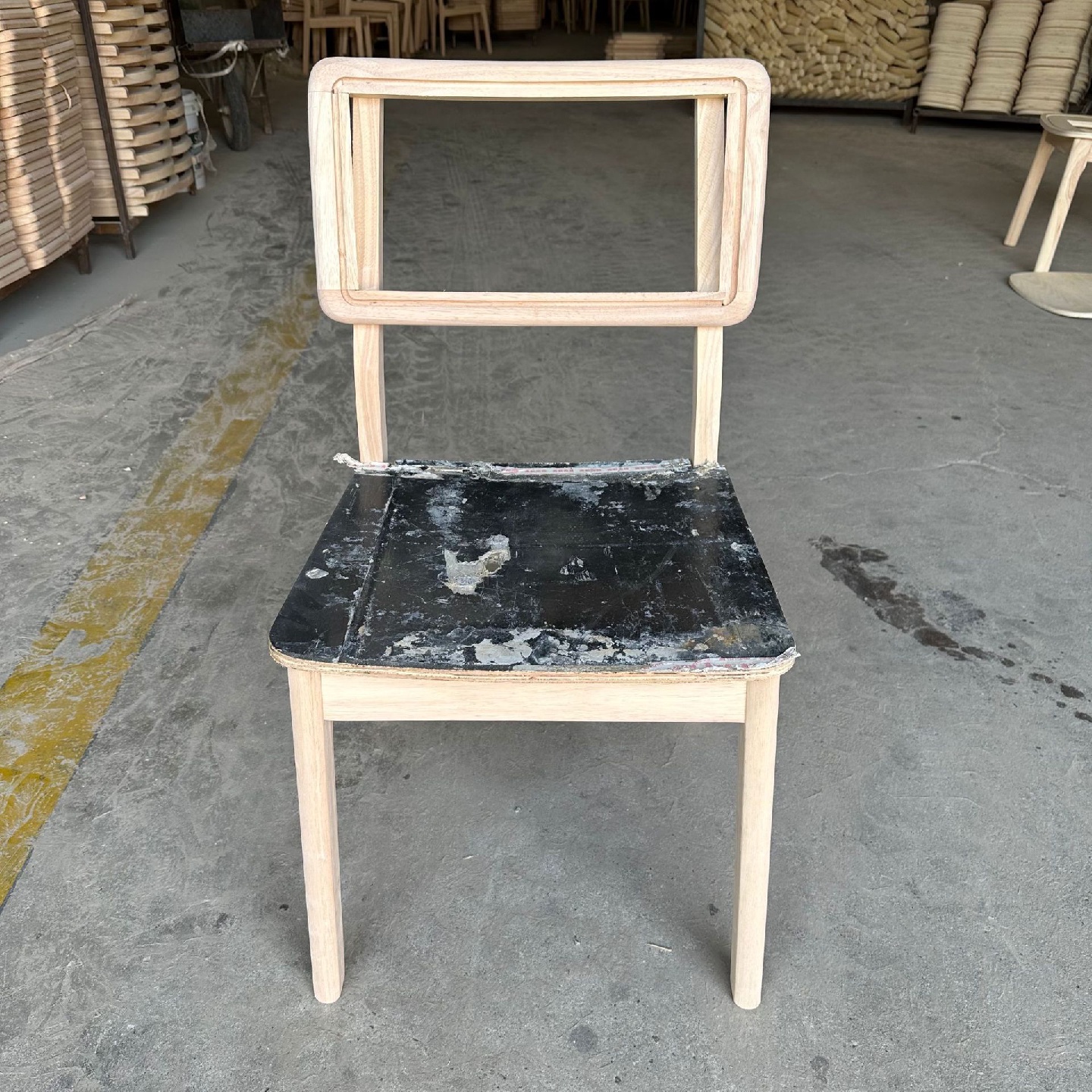 新中式餐椅白胚酒店包间餐桌椅轻奢宁津厂家批发圈椅实木餐椅白茬