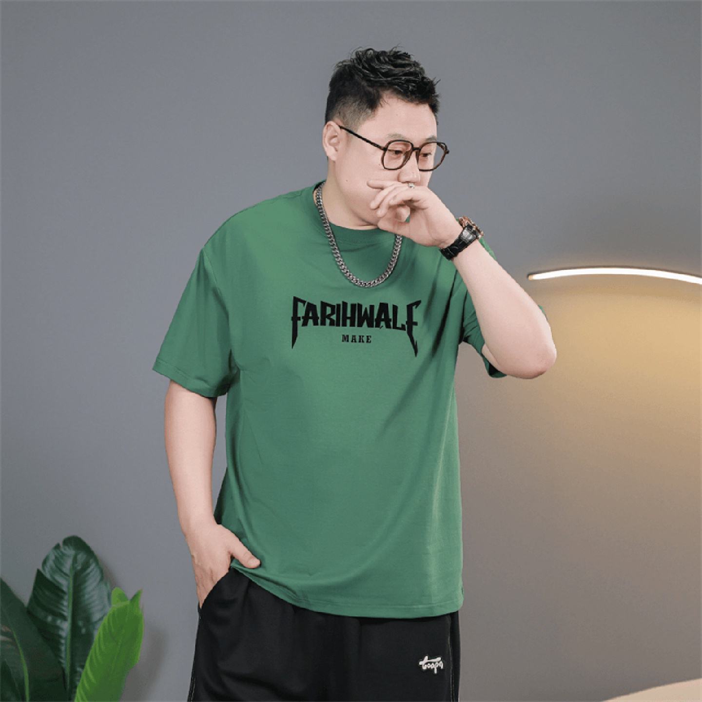 加肥加大T恤男夏季新款薄款大码男装短袖宽松上衣休闲肥胖子体恤