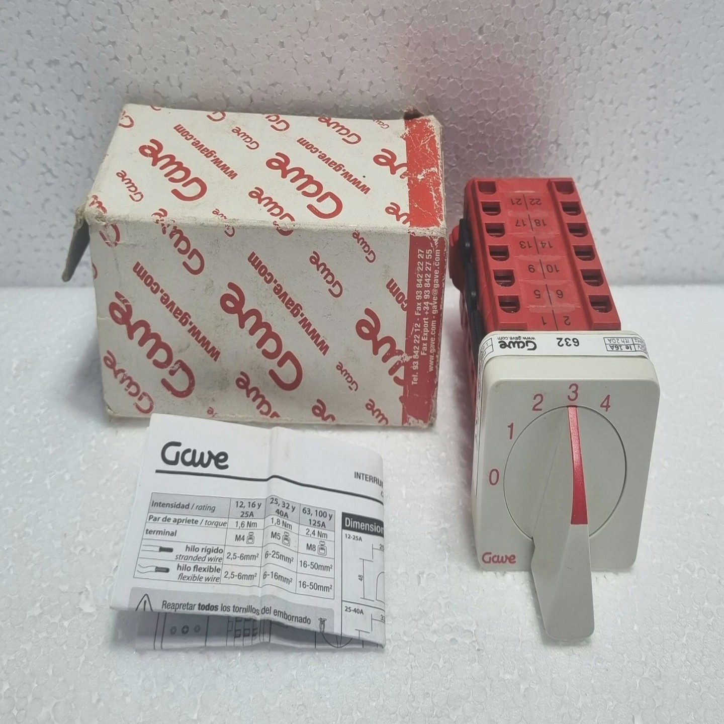 Gave632ChangeoverSwitch3P2POS.25A.D0GaveA-6302000