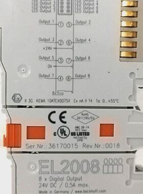 BECKHOFF EL2008 EtherCAT Terminal 8Channel Digital Output 24