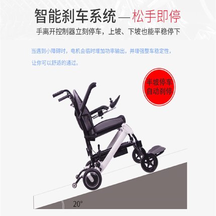 电动轮椅老人代步车折叠轻便携小小型残疾人旅行可上飞机款