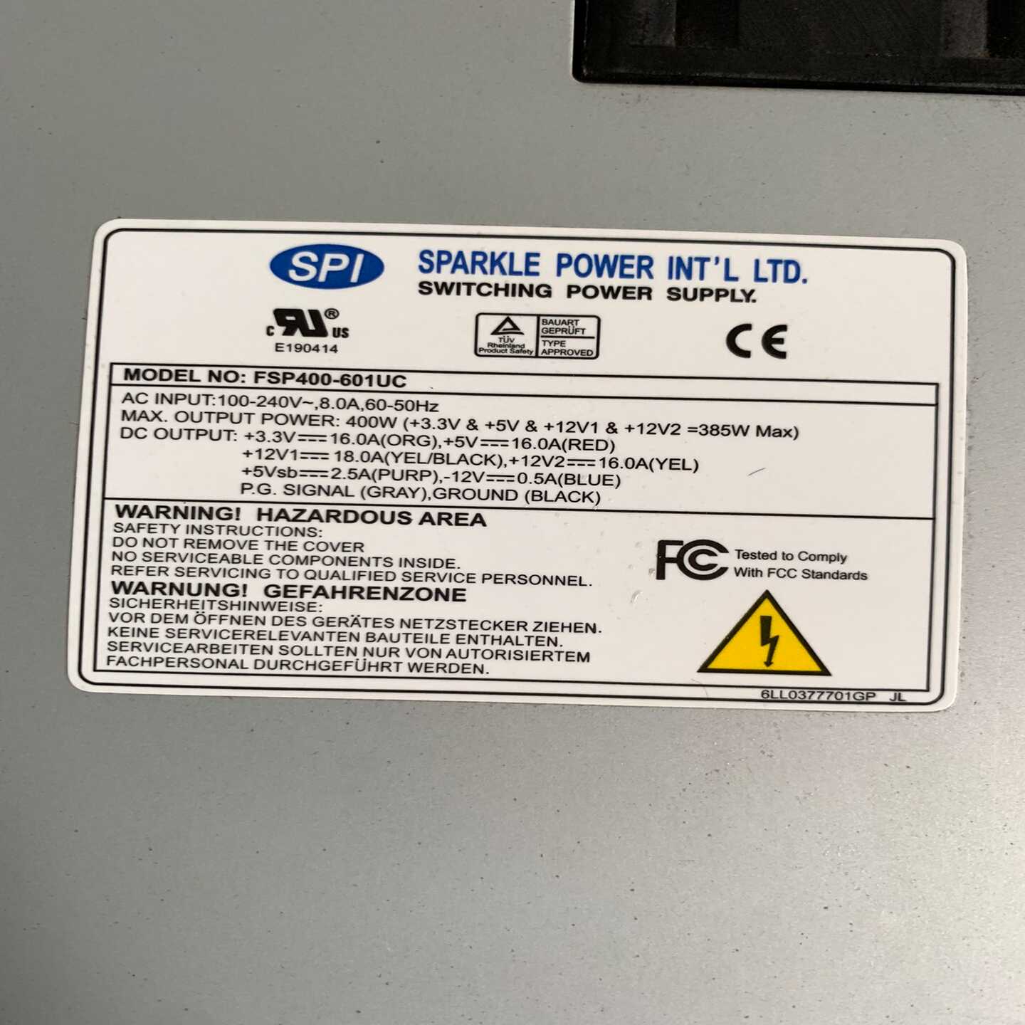 全汉电源FSP400-601UC，功能询价