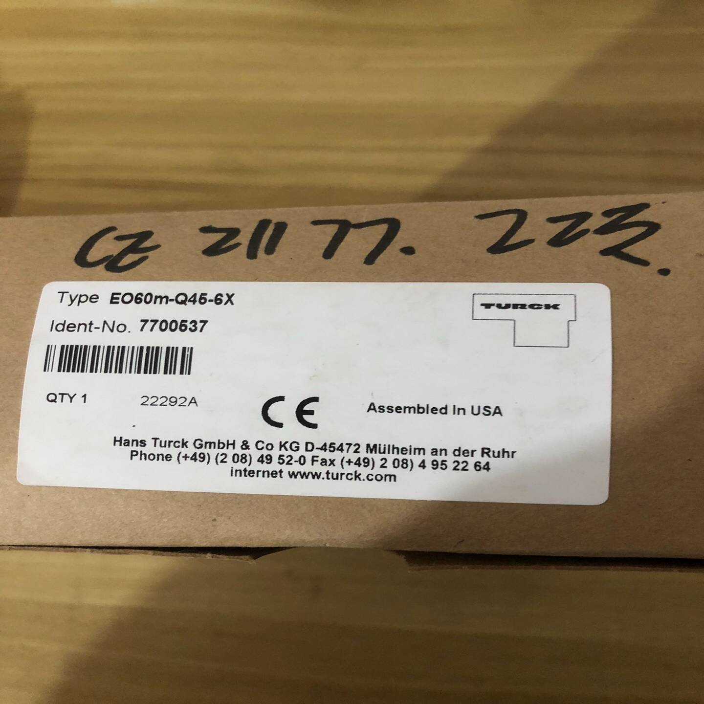 Turck图尔克光电传感器Eo60m-Q45-6X全新正品