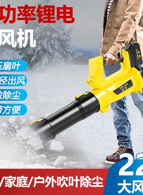 充电式暴风枪强力锂电鼓风机大功率工业吹灰尘树叶吹雪无线吹风机