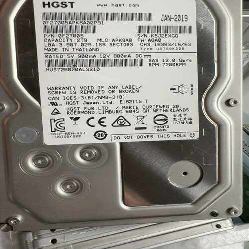 HGST/日立HUS726020ALS210 2TB 3.5