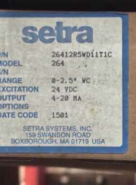 Setra264微压差变送器，型号26412R5WD11--议价商品