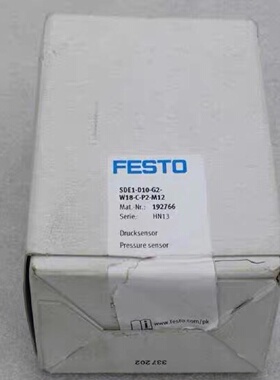 询价*费斯托FESTO压力开关SDE1D10G2W18
