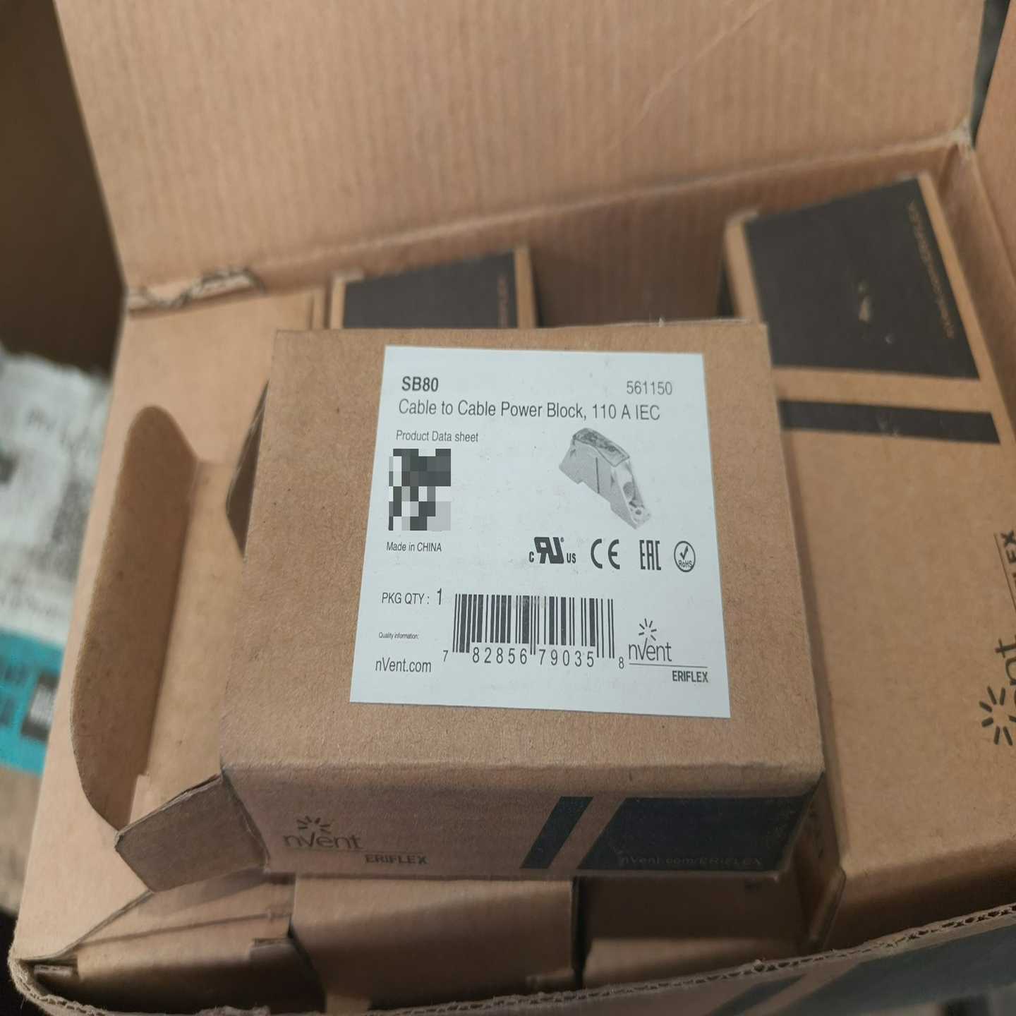 美国nvent瑞侃接线端子SB80全新工程剩余共8个--议价商品