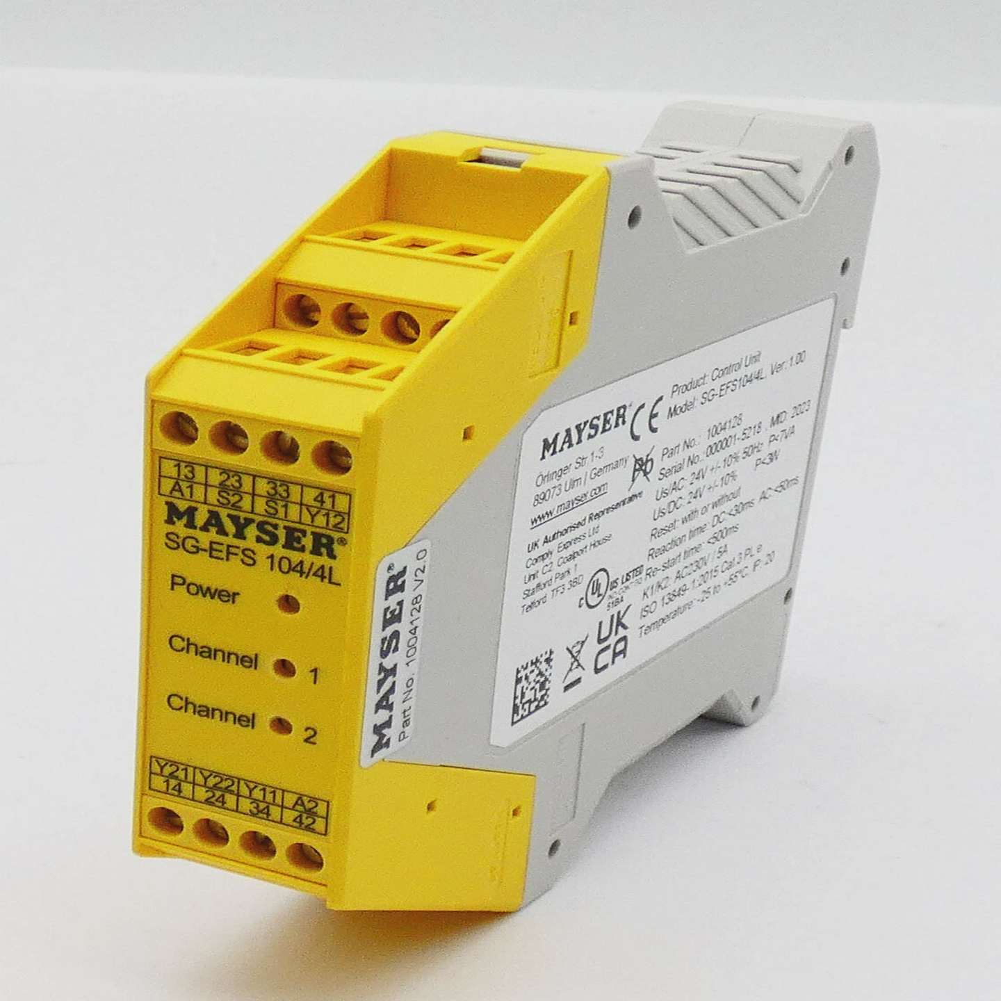 MayserSG-EFS104/4L1004128Ver:1.00ControlUnitSteuereinh