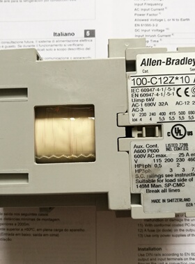 配件AB100C12Z10100C12E10100C12EJ10DC24V接触器议价