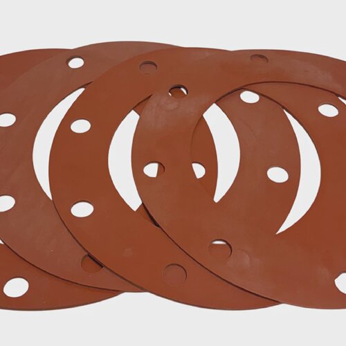 4 ZORO  UNBRANDED 223106 FLANGE GASKETS OEM 8 X 13.5 ORANGE