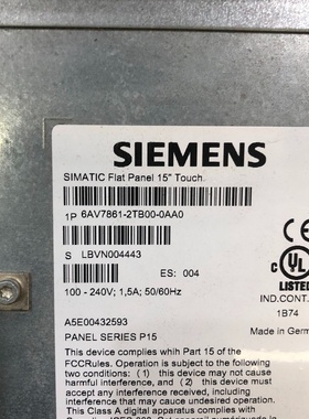 西门子触摸屏6AV78612TB000AA0-议价