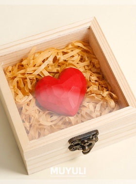木雕爱心桌面小摆件女生情侣装饰品情人节一对手工520礼物送男生