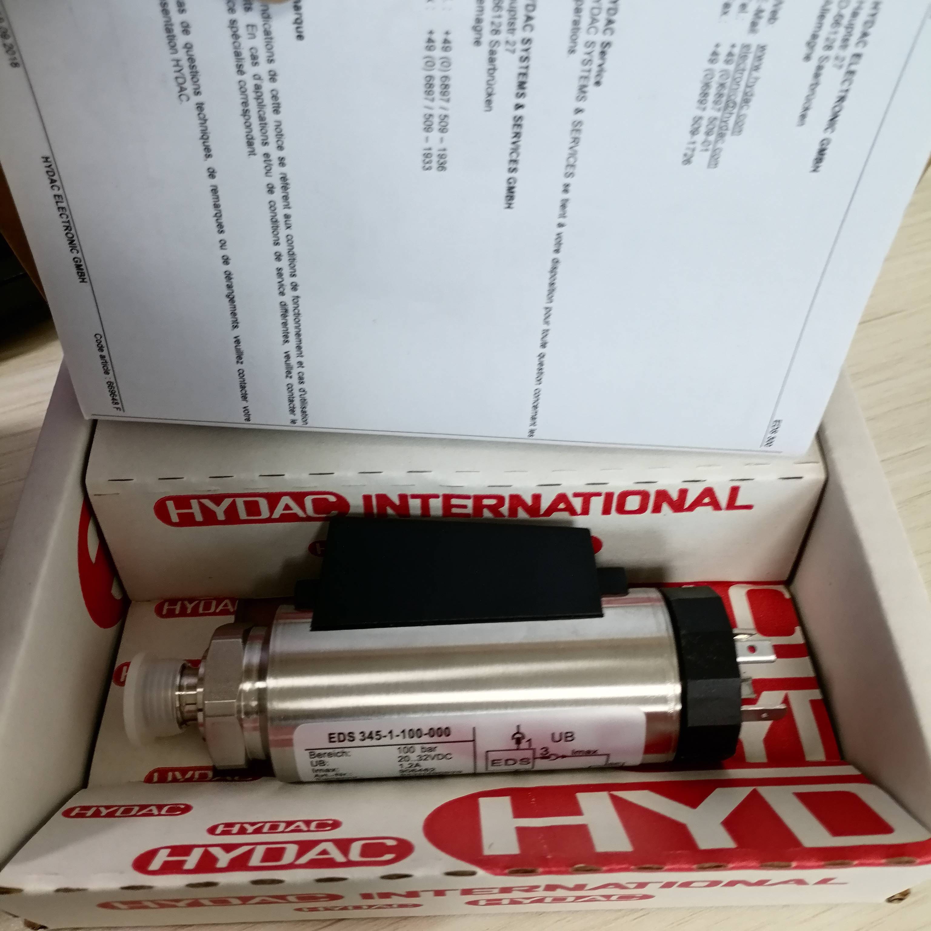 配件HYDAC贺德克EDS345-1-250-000  Y00 EDS345-1-100-000议价