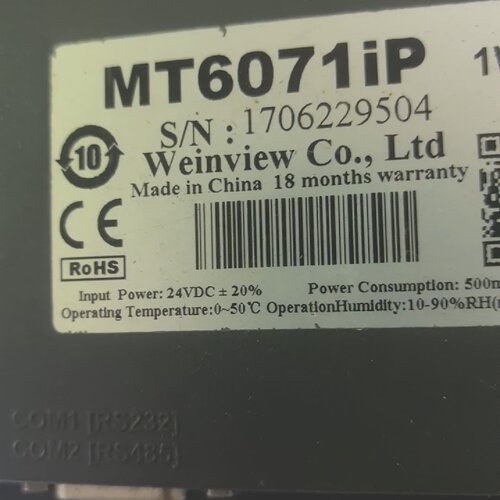 询价-威纶触摸屏MT6071iP
