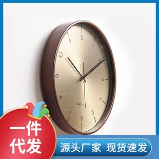 家用客厅挂钟现代简约时尚 2022新款 表挂墙时钟免打孔大气轻奢