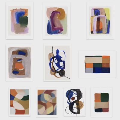 丹麦设计 mogensen lopez装饰画Improvise艺术装饰画抽象挂画