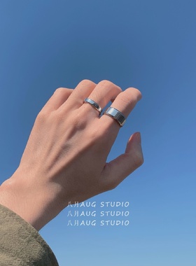 简约潮酷不掉色钛钢戒指