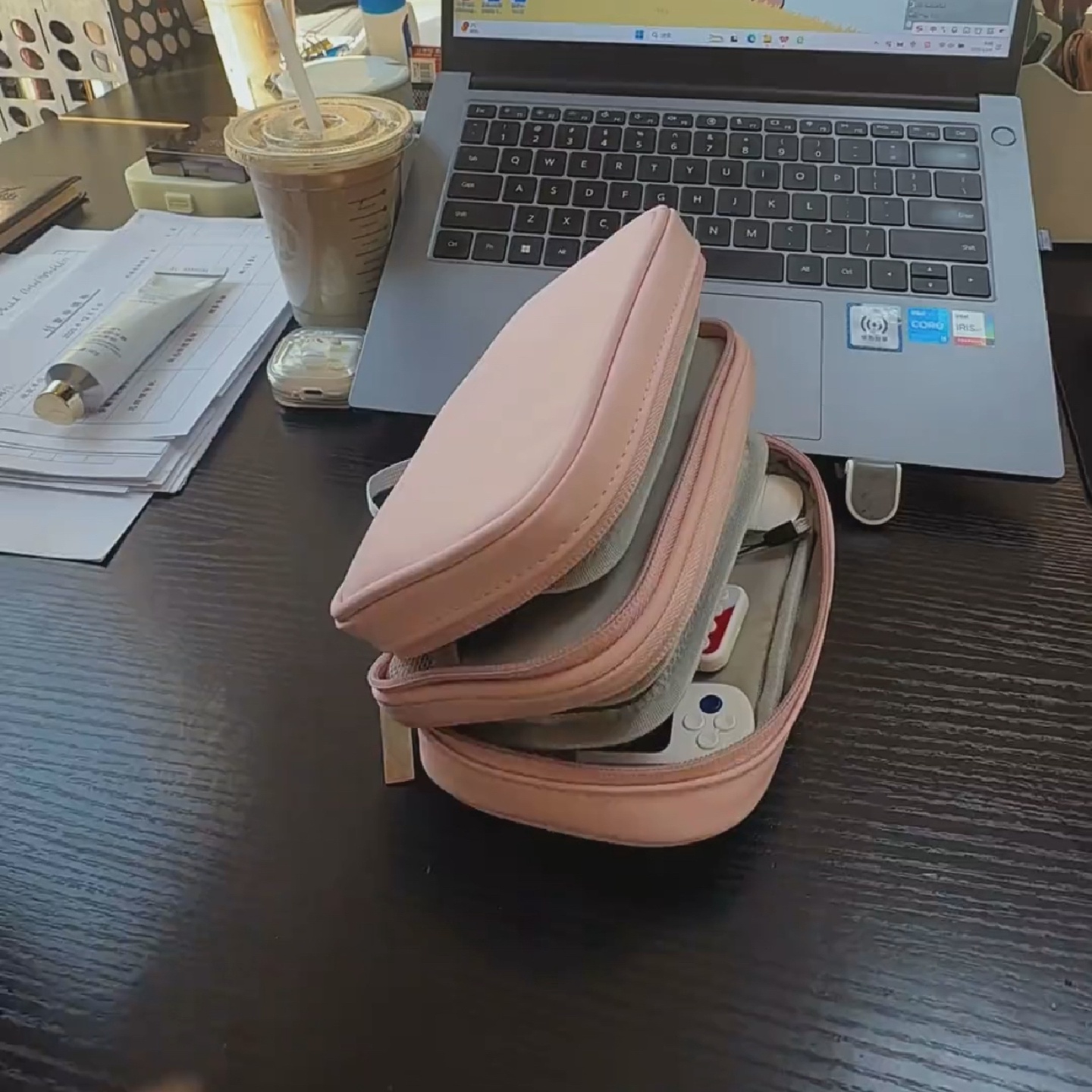 收纳盒迷你u盾收纳包大容量粉色多功能收纳袋k宝保护套收纳神器