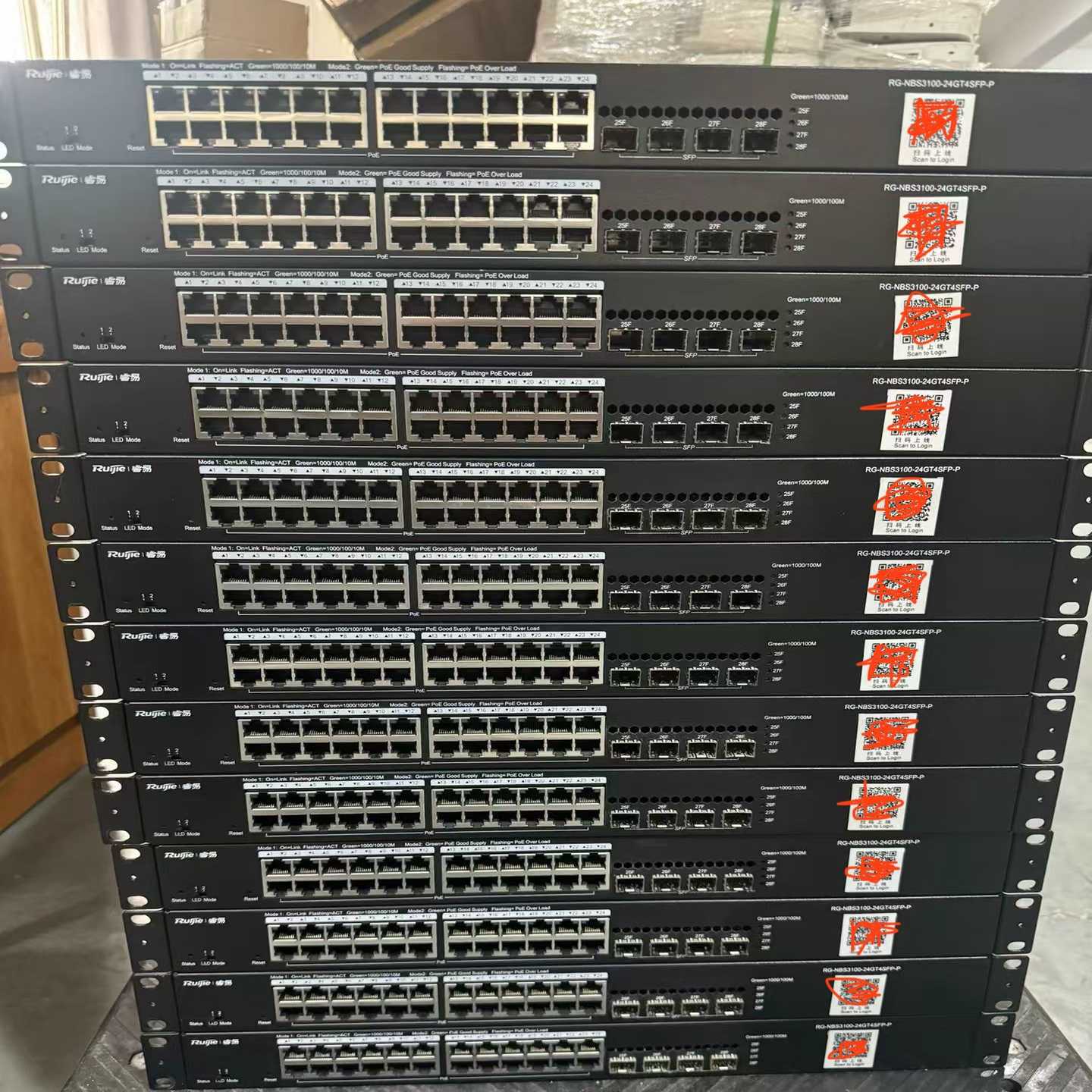 询价锐捷·睿易RG-NBS3100-24GT4SFP-P全千兆