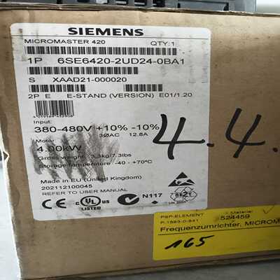 9成新西门子变频器Micromaster420，型号6SE--议价商品