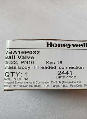 霍尼韦尔VBA16P032球阀，全新原装正品，带原厂包装盒。--议价商