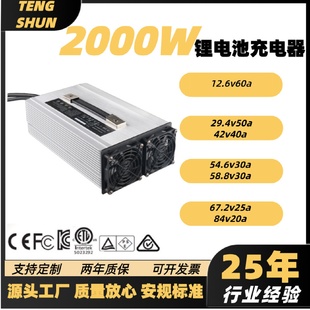 大功率2000W电池充电器12v24v48v84v储能充电器
