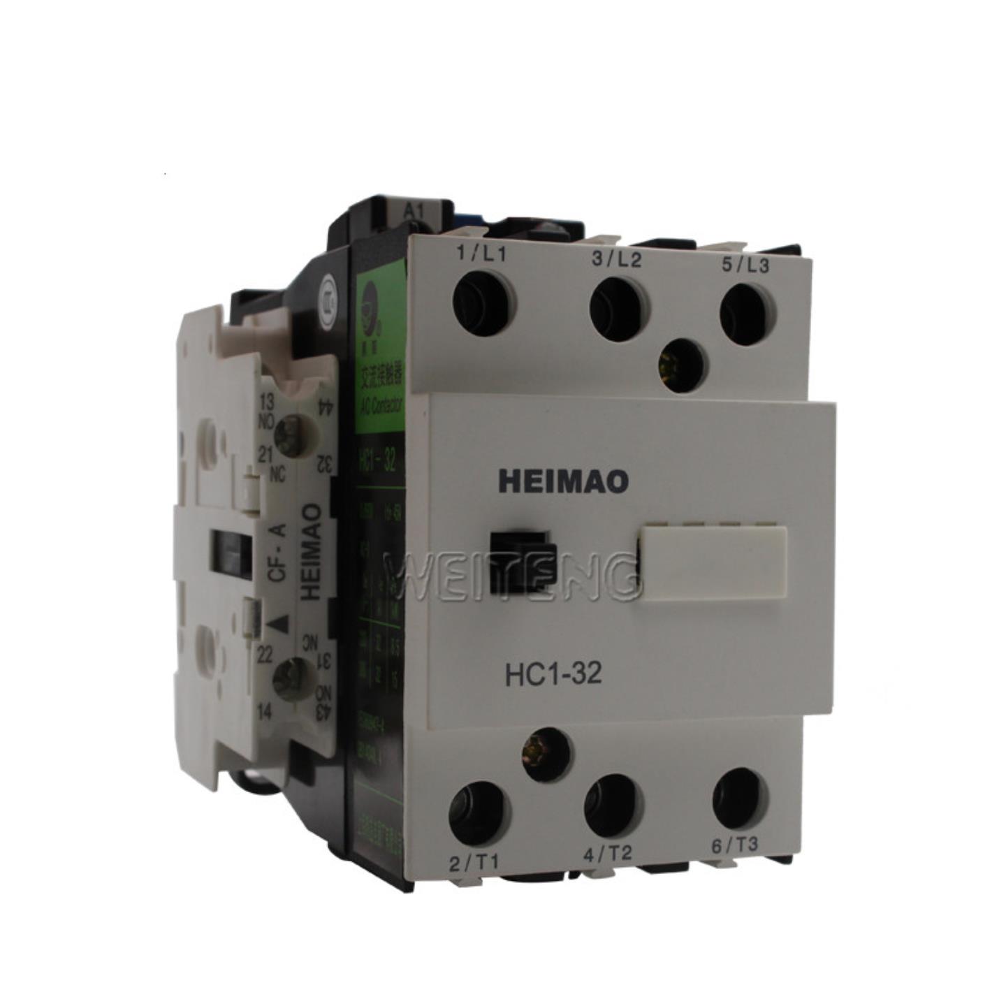 隆兴上海精益 HC1-32F22 D 交流接触器32A 三相15KW 常开常闭 *