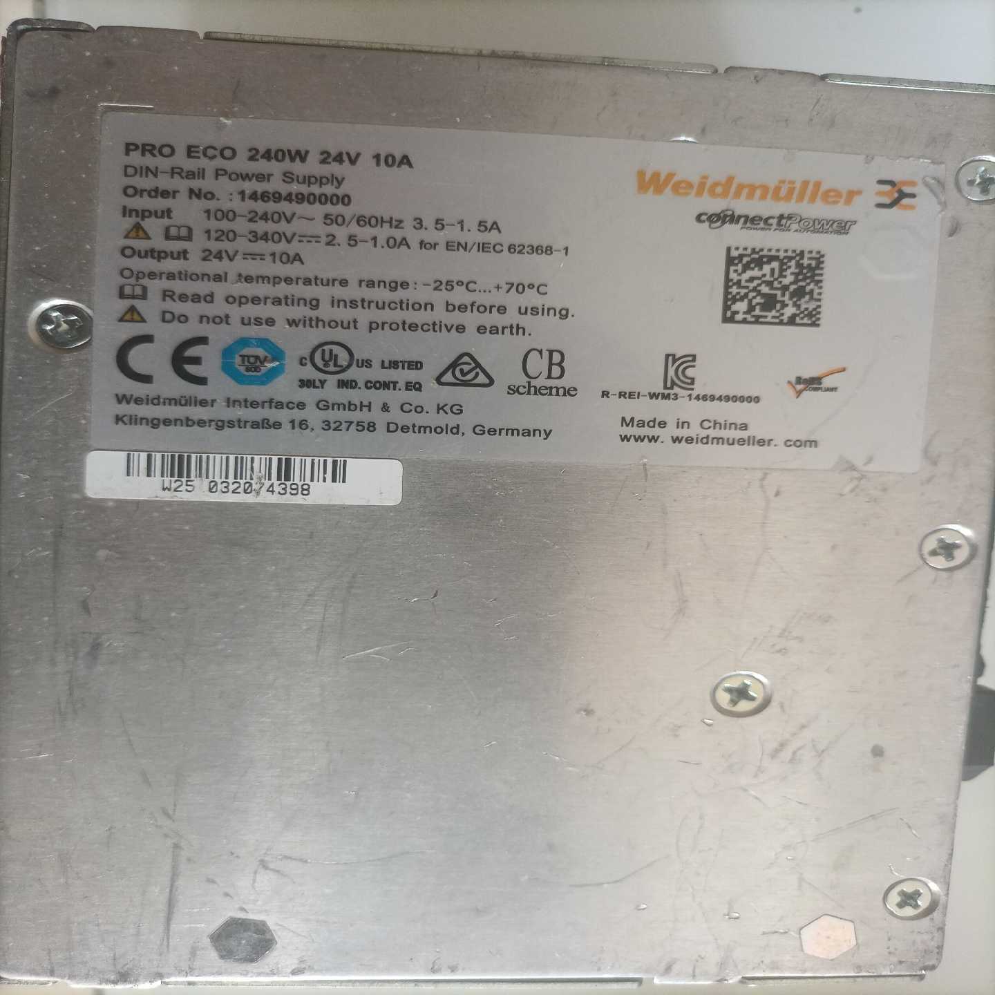 询价台湾明纬DRP-480-24 明纬电源240W24V10A~可接维修