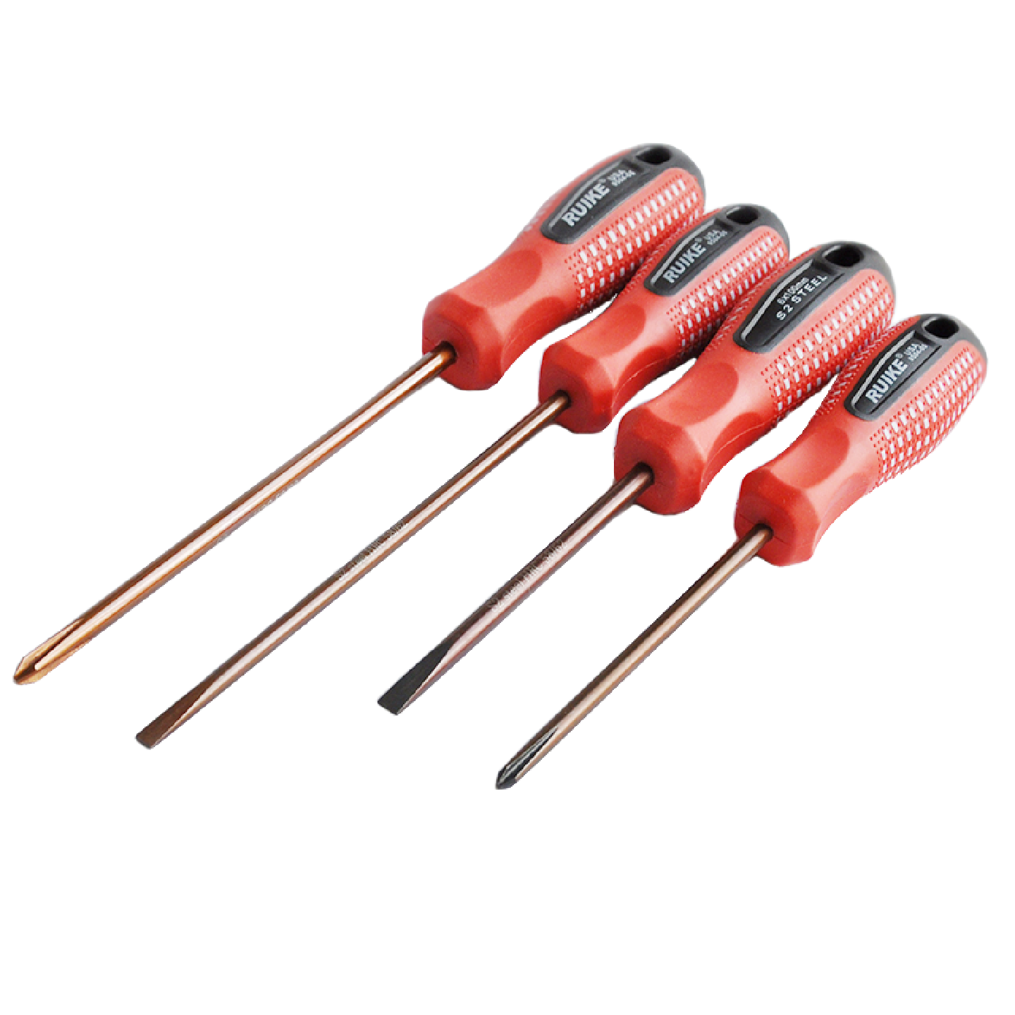 RUIKE/HG6mm十字一字螺丝刀批橡胶手柄S2铬钼钢比CRV硬10度