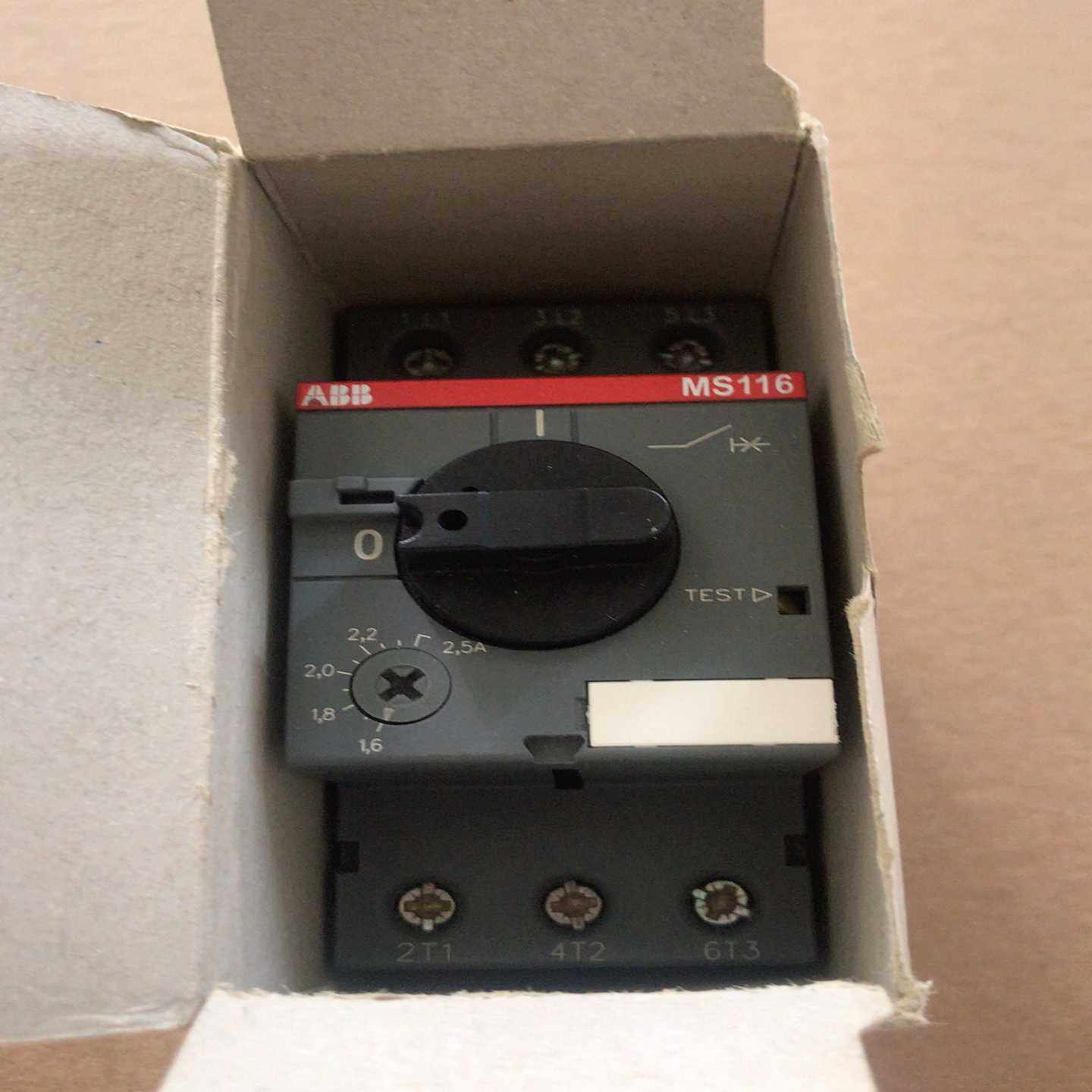 议价正品ABB马达断路保护器MS116-2.5 1.6-2.5A