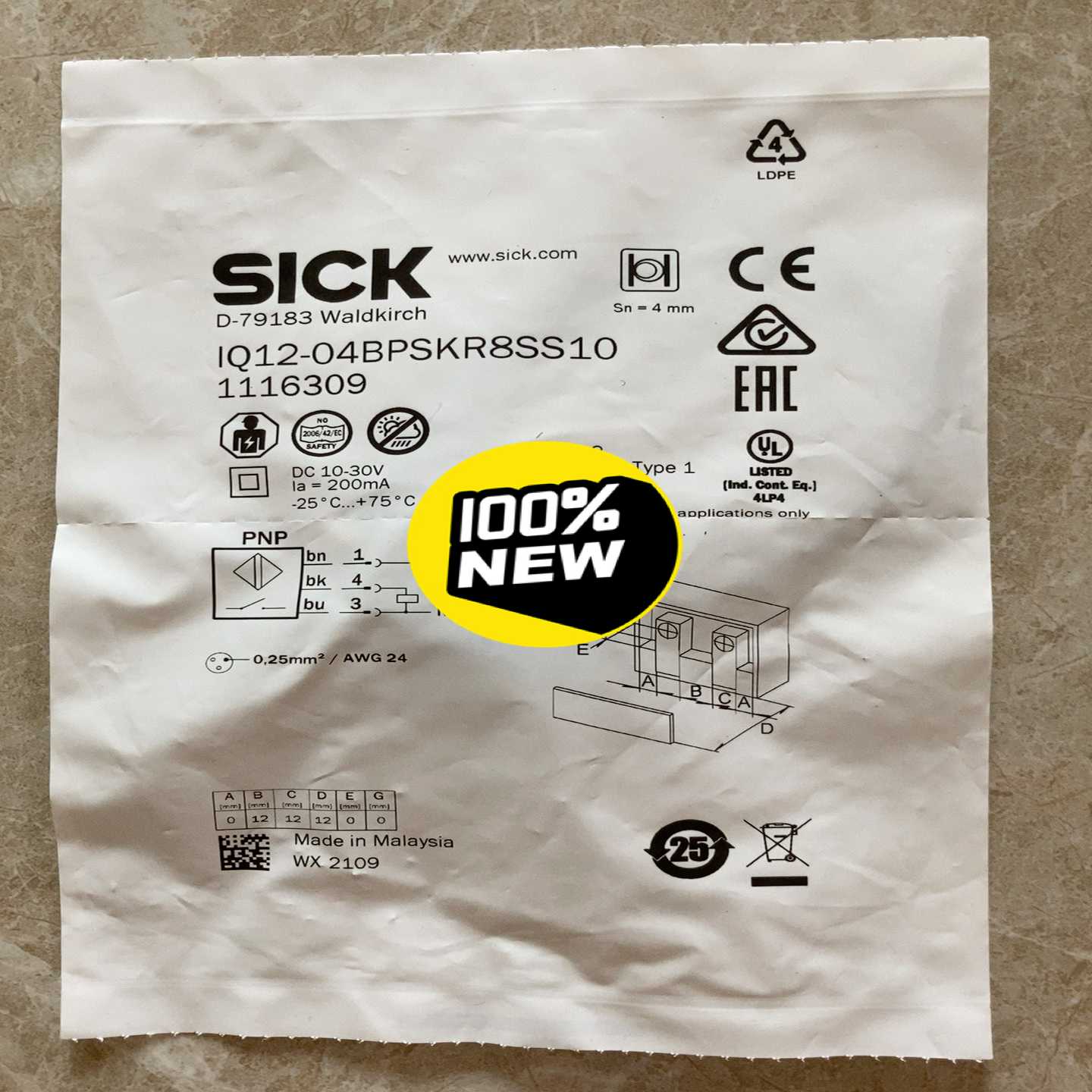 【议价】西克IQ12-04BPSKR8SS10适用