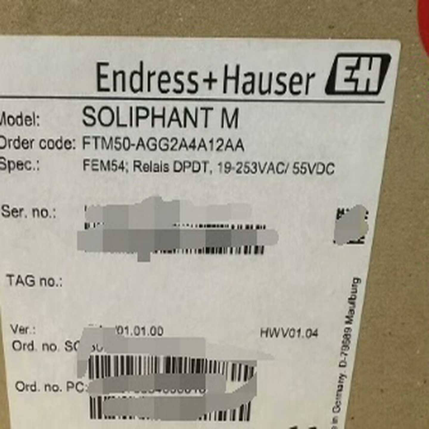 议价FTM50-AGG2A4A12AA E+H Endress