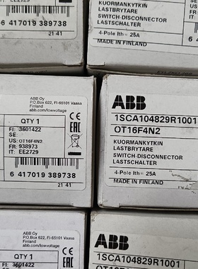 ABB隔离开关OT16F4N2数量8只单价90元只