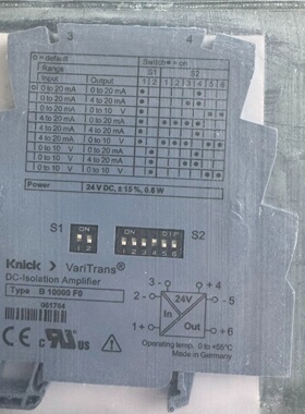 议价knick讯号隔离器放大器隔离开关安全栅型号B10000 F0 全新 原