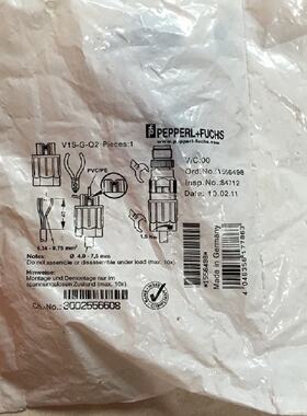 议价V1S-G-Q2 1556498 倍加福 PF 5针 M12插头 全新原装现货